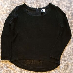 H&M Black Sweater Top w/Zip